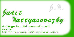 judit mattyasovszky business card